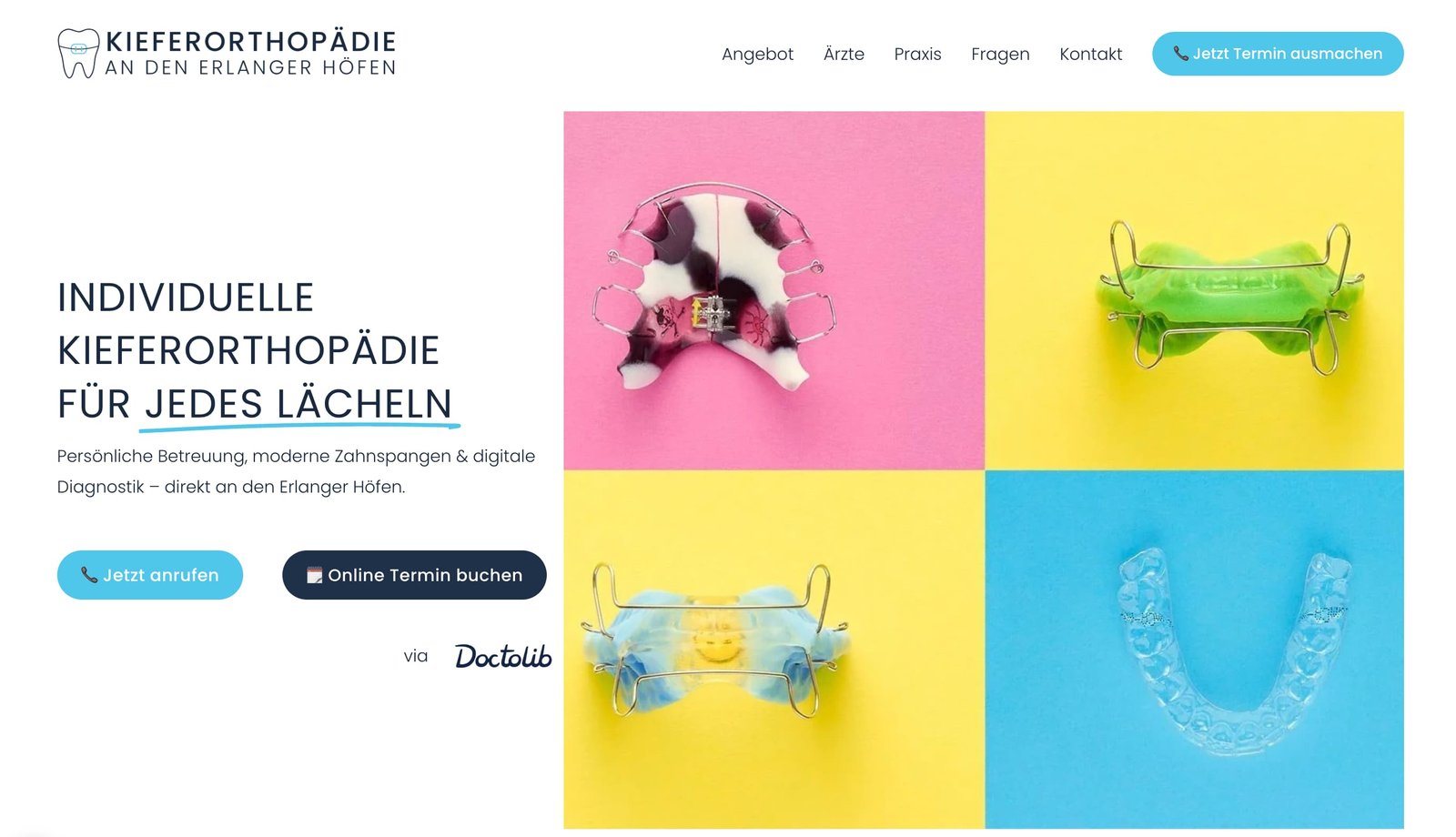 Website kfo-erlanger-hoefe.de
