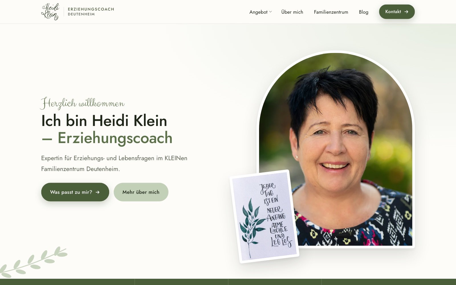 Website Heidi Klein, Erziehungscoach