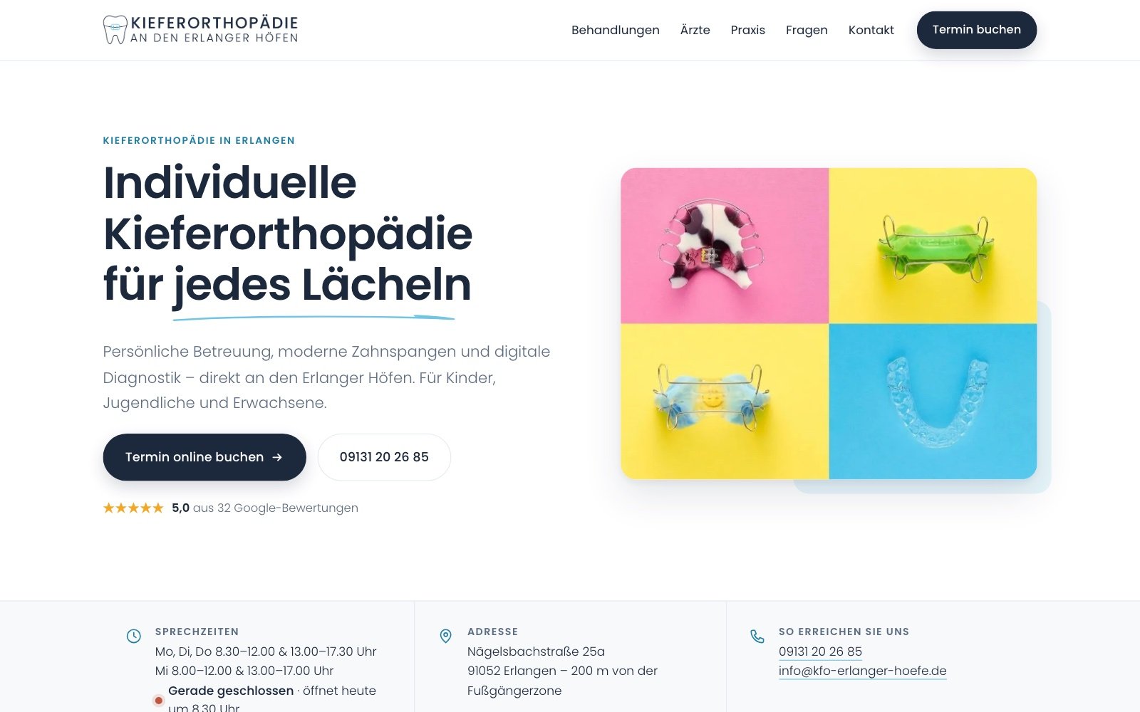 Website KFO Erlanger Höfe