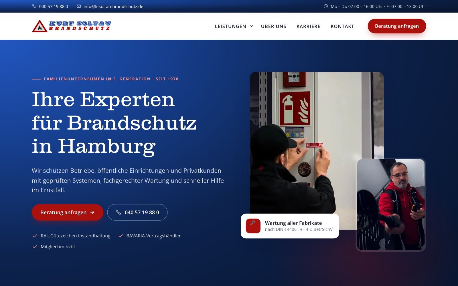 Website Kurt Soltau Brandschutz