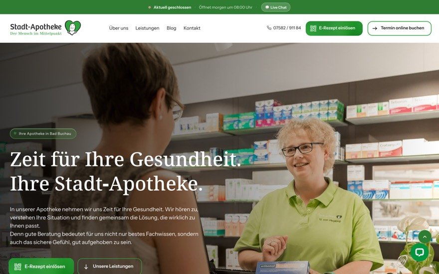 Website Stadt-Apotheke Bad Buchau